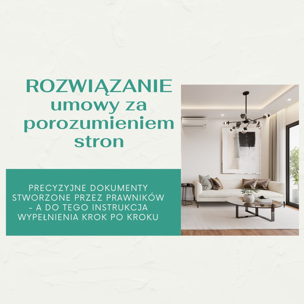 ROZWIĄZANIE UMOWY ZA POROZUMIENIEM STRON WZÓR