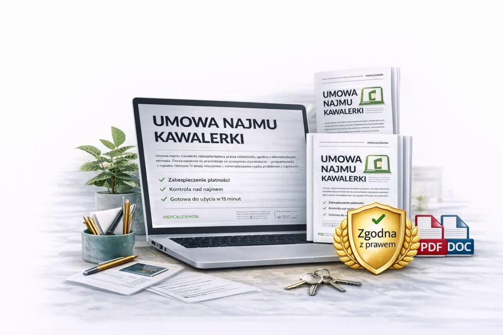 Wzór umowy najmu mieszkania kawalerki z instrukcją wypełnienia – dokument PDF do pobrania