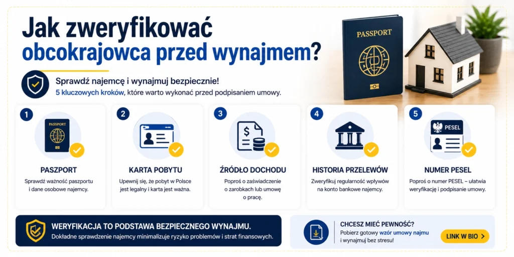 Jak sprawdzić obcokrajowca przed wynajmem mieszkania – weryfikacja dokumentów i dochodów