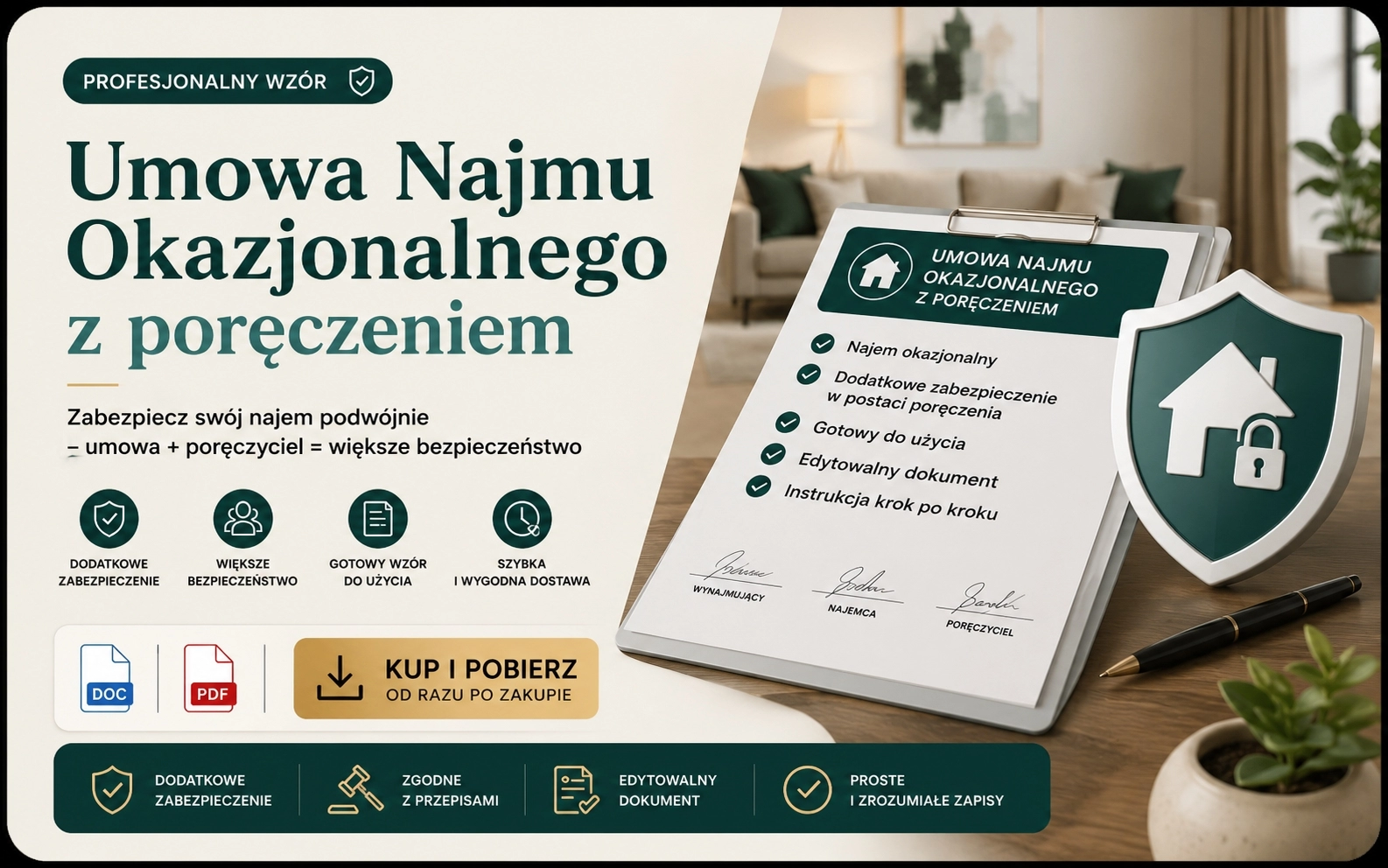 Profesjonalna umowa najmu zabezpieczająca właściciela mieszkania