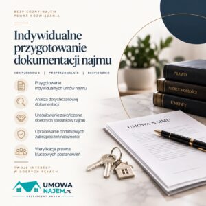 Indywidualne przygotowanie dokumentacji najmu – umowy, analiza dokumentów i zabezpieczenia Wynajmującego